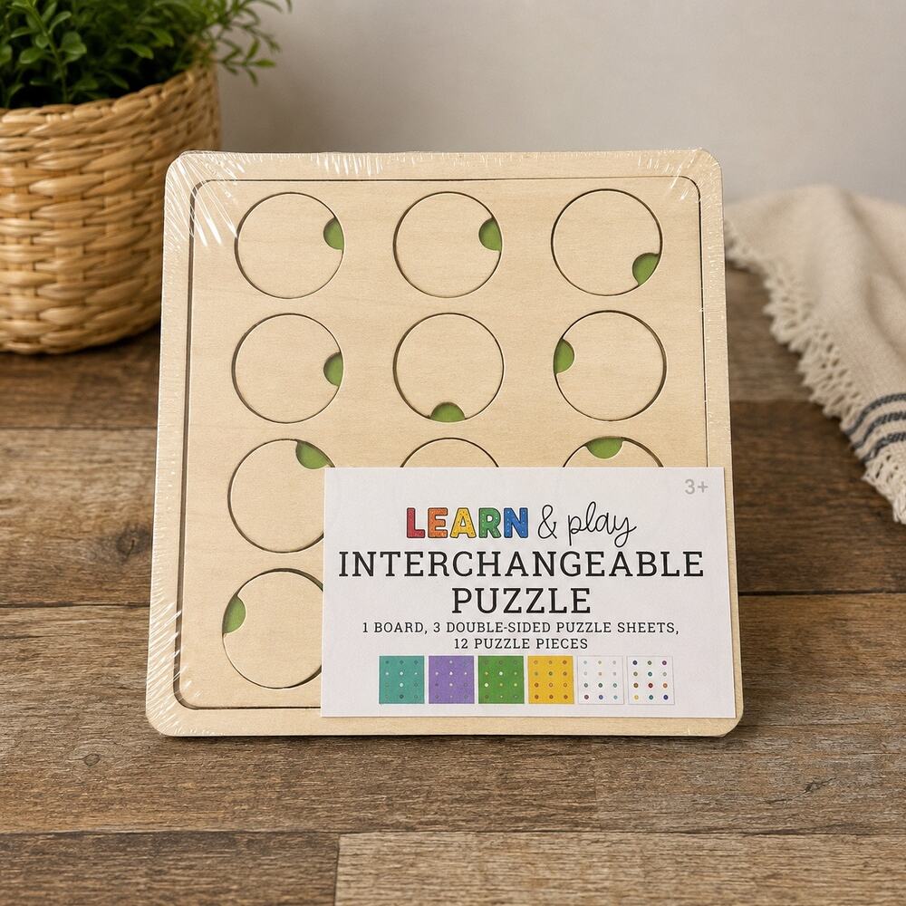 Learn & Play Interchangeable Puzzle Alphabet & Matching Game Target Ages 3+ New